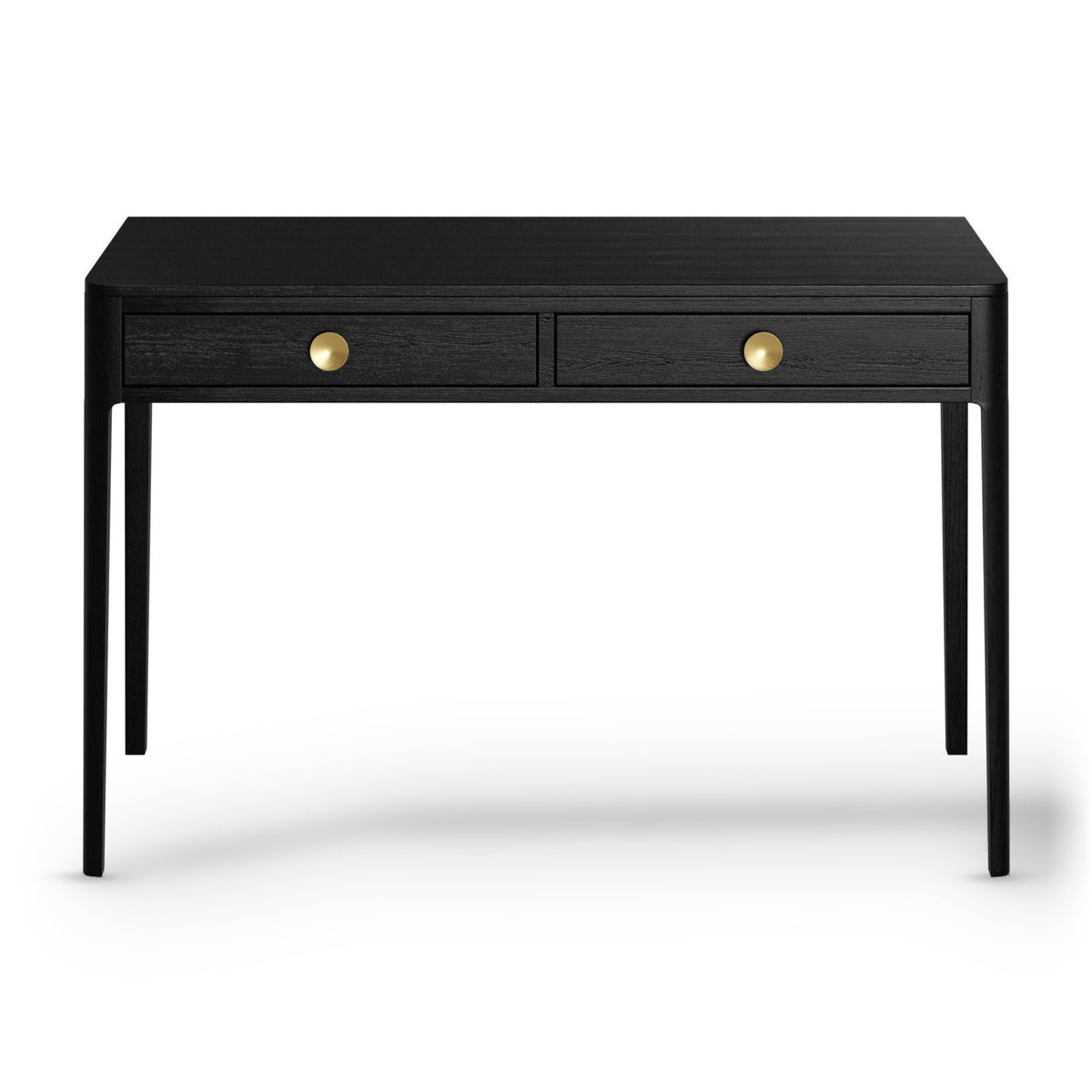 DI Designs Abberley Black Oak Wood & Gold Desk