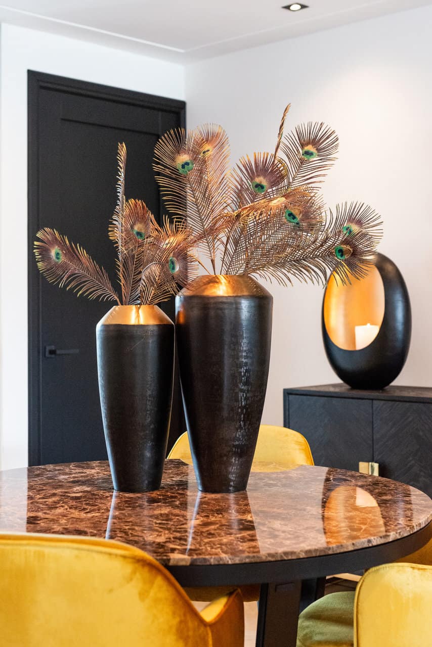 Sideboard Blackbone gold 4-doors  (Black rustic)