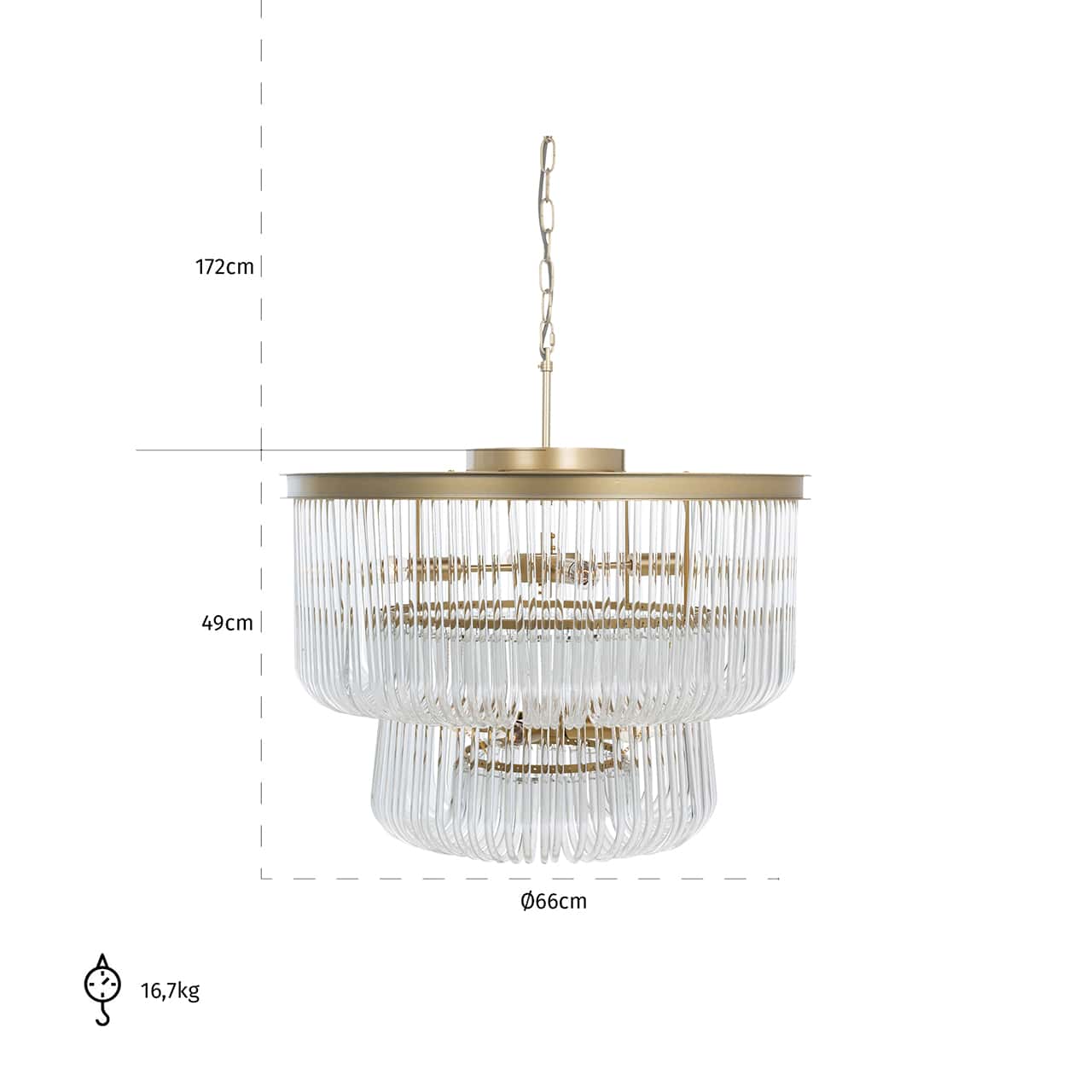 Hanging lamp Romy (Brushed Gold)