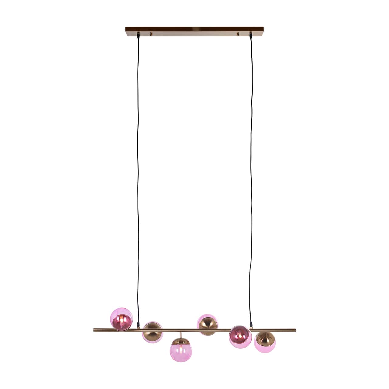 Hanging Lamp Bente pink (Brushed Gold)