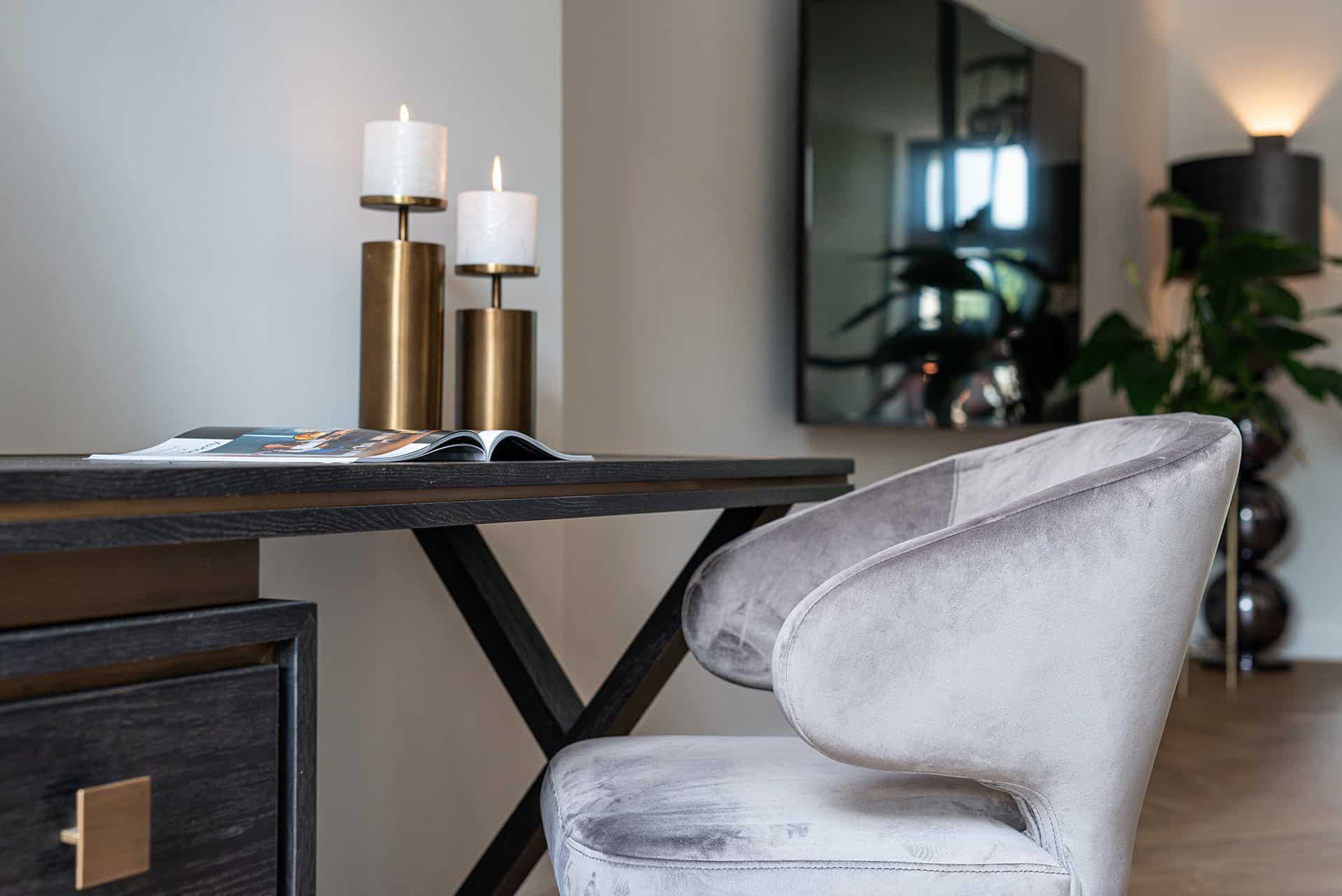 Desk Hunter 3-drawers (Black rustic)