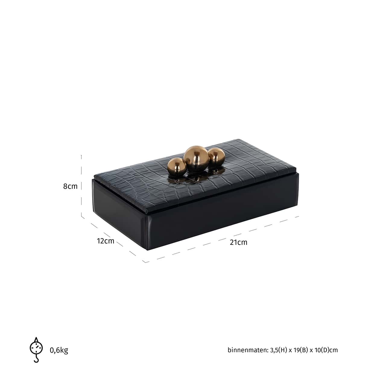 Storage box Nina small (Black)