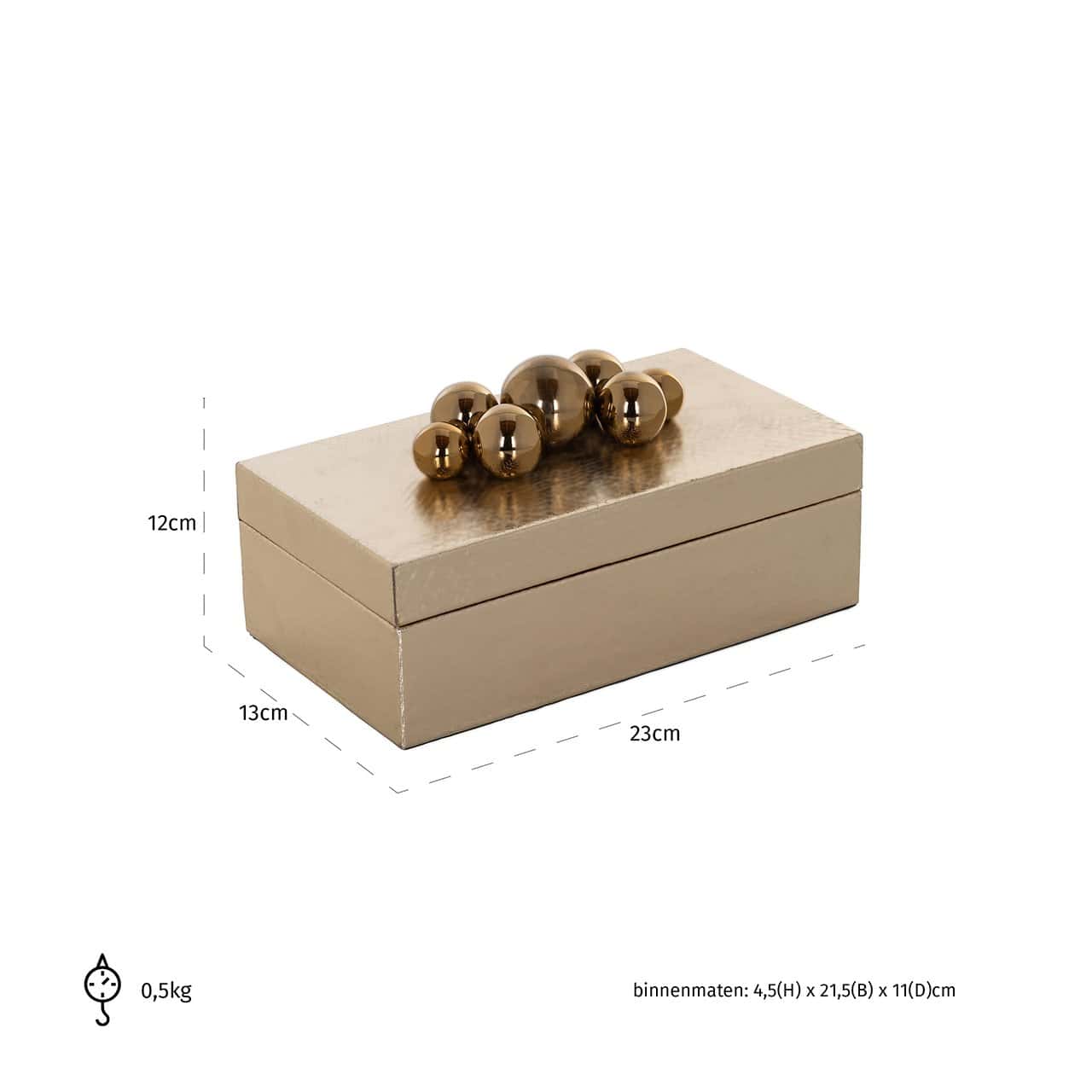 Storage box Norah (Gold)