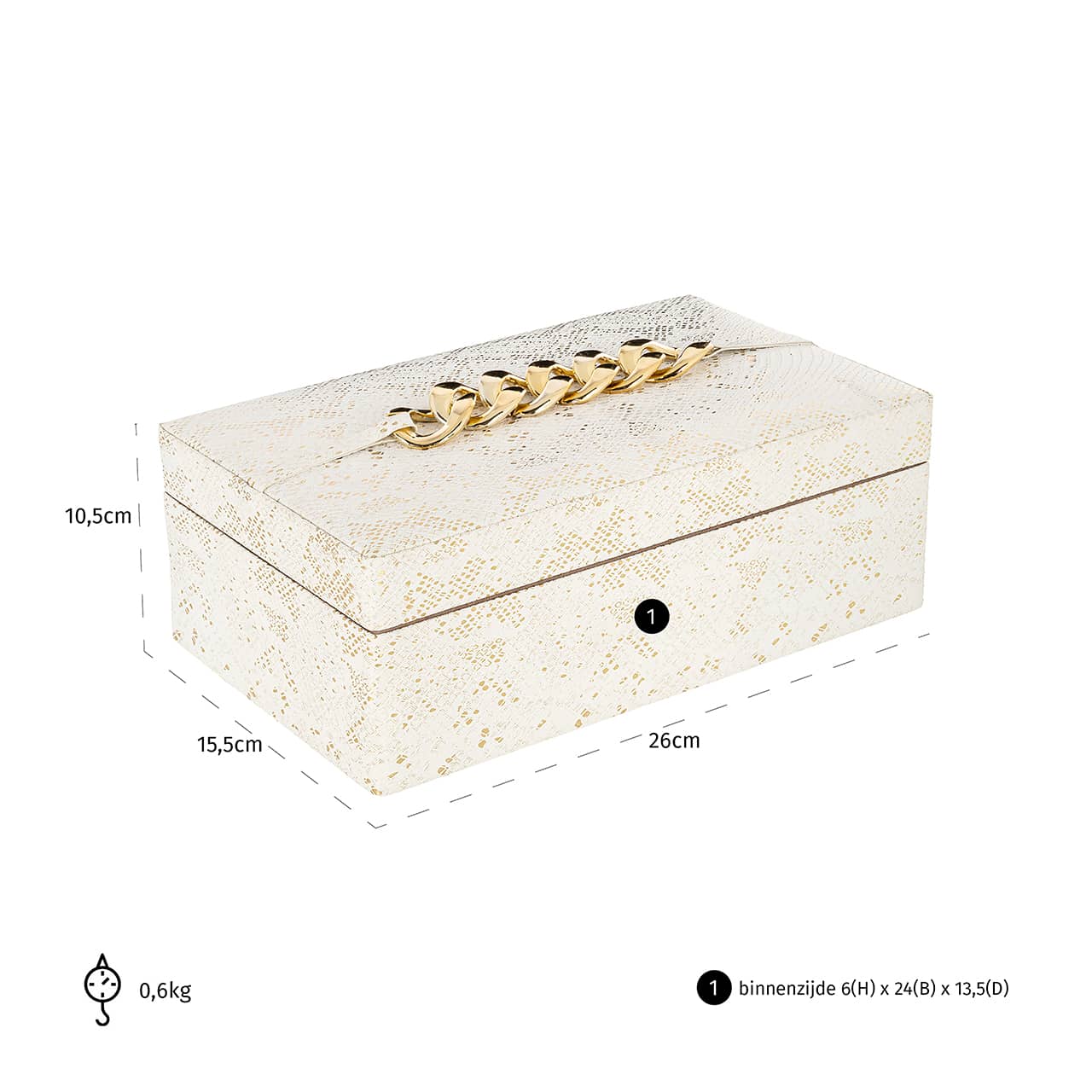 Storage box Noell white (White)