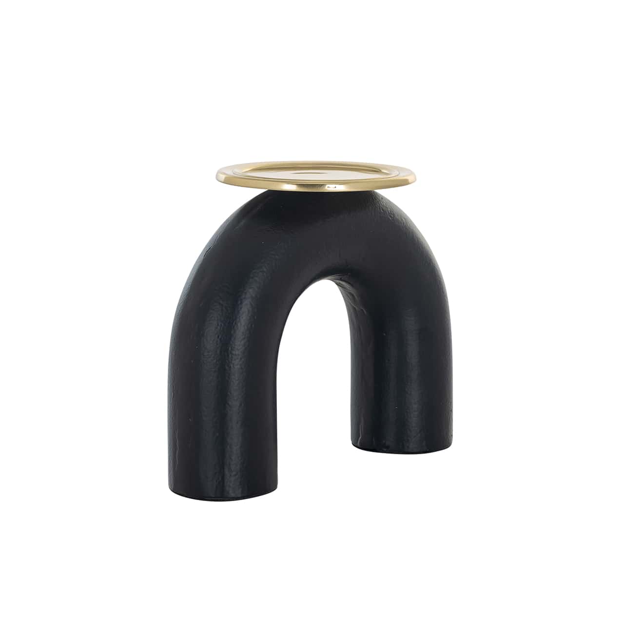 Candle holder Femke big (Black/gold)