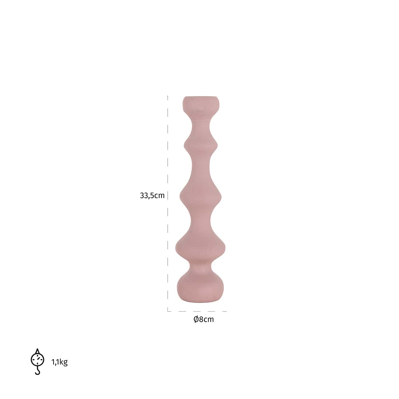 Candle holder Bijou big (Pink)