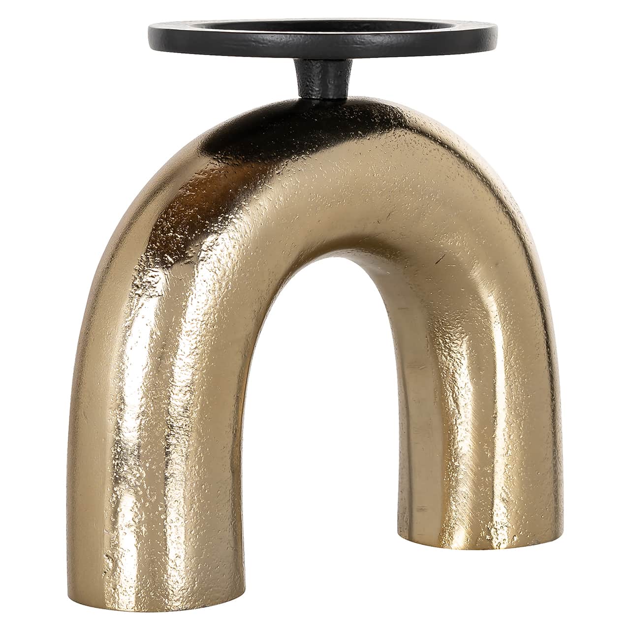 Candle holder Jadey small (Black/gold)