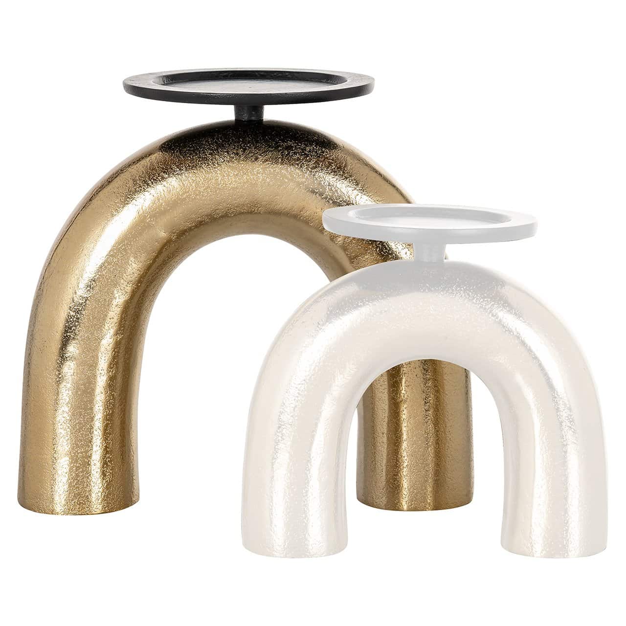 Candle holder Jadey big (Black/gold)