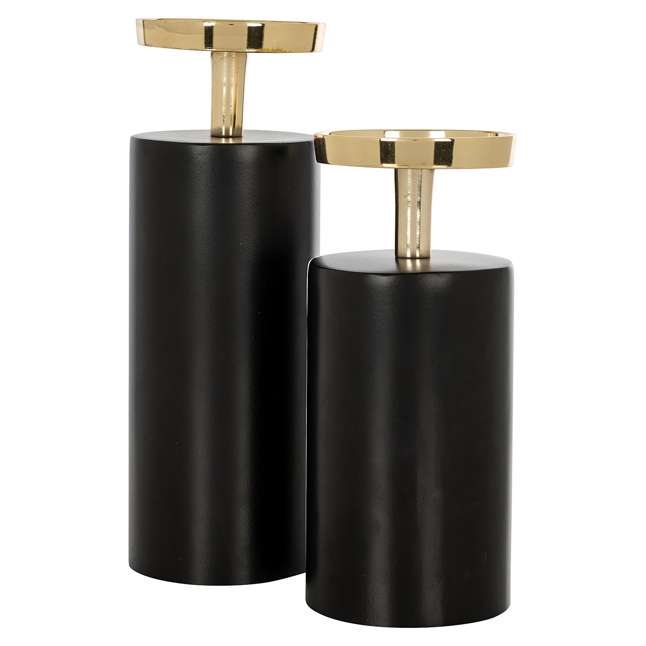 Candle holder Caya small (Black/gold)