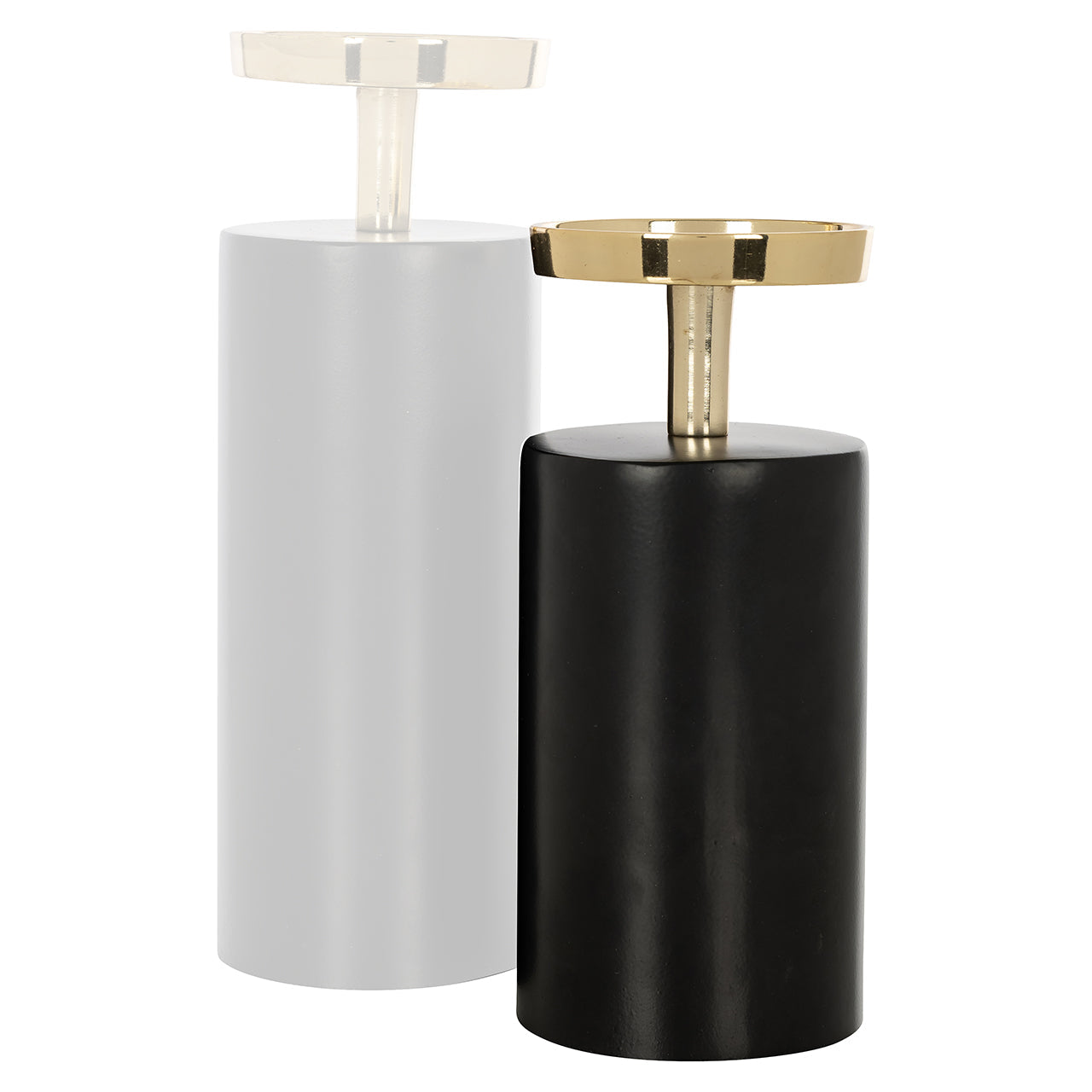 Candle holder Caya small (Black/gold)