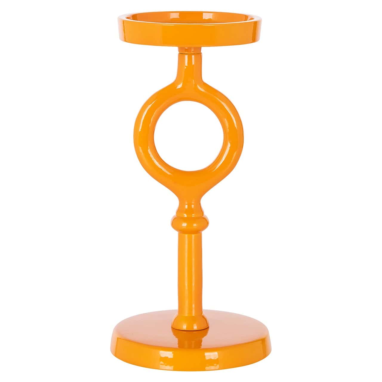 Candle holder Elina orange