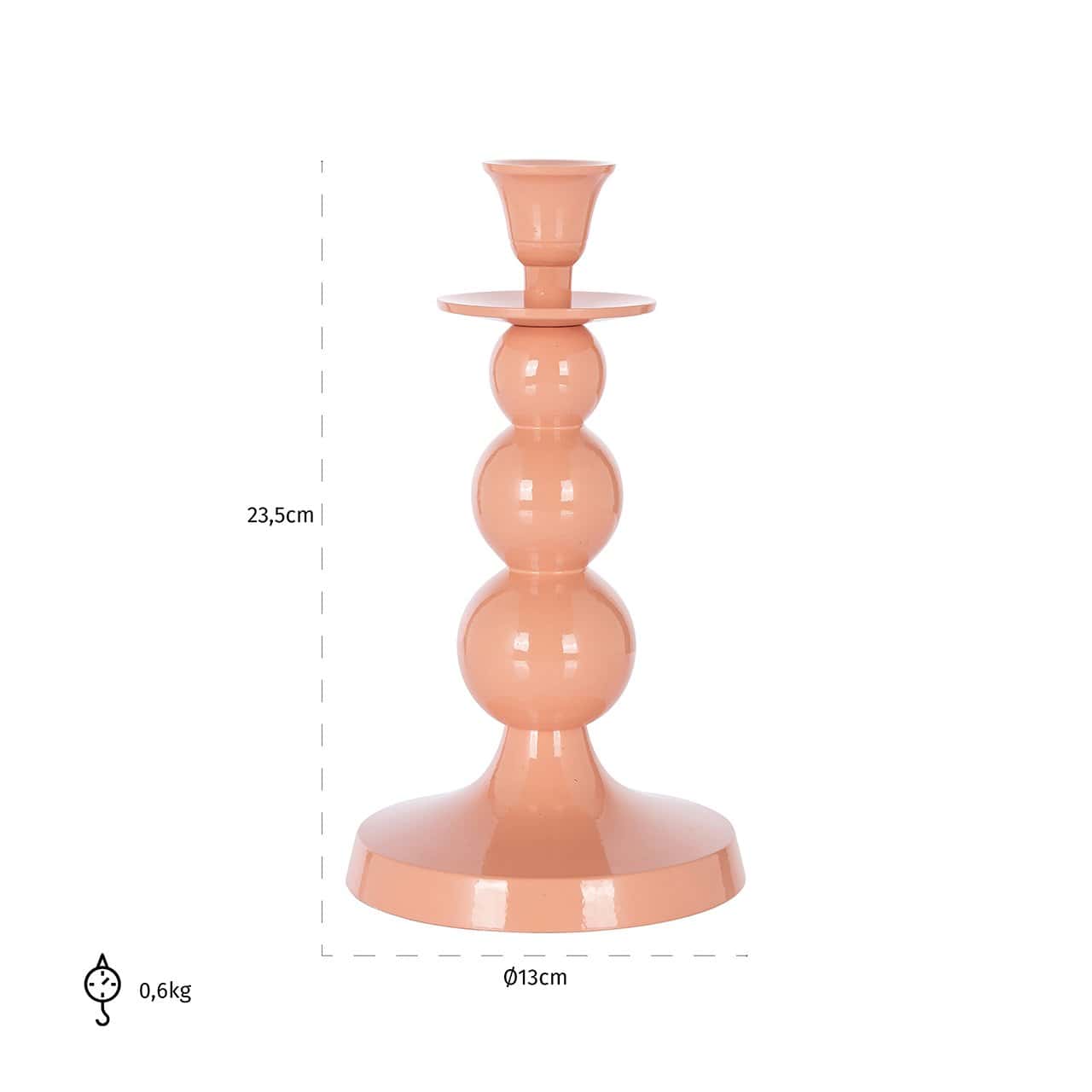 Candle holder Ryan pink