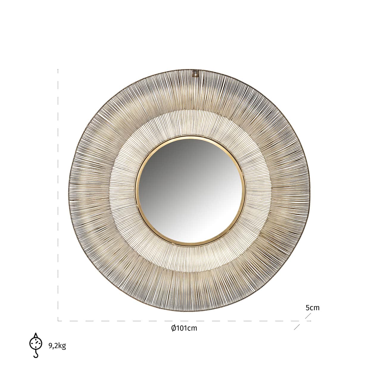 Mirror Aliza 101Ø (Brushed Gold)