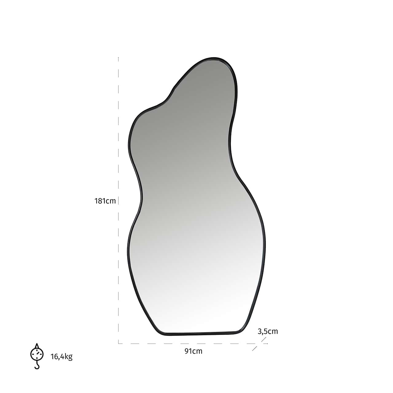 Mirror Aldon (Black)