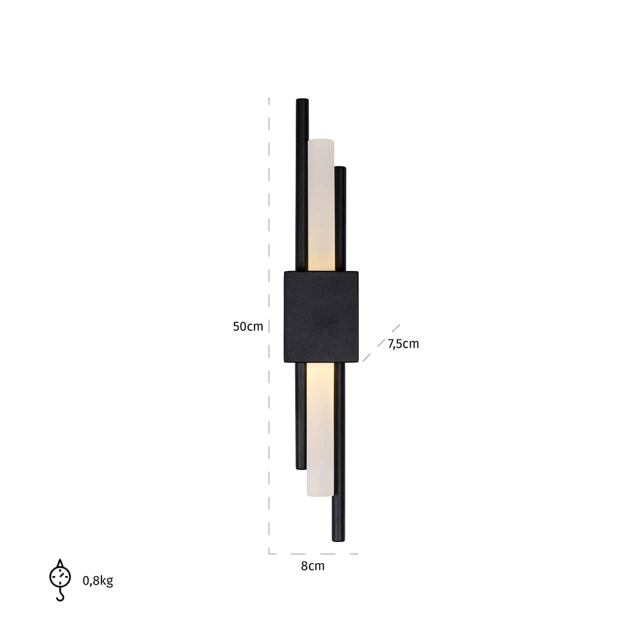 Wall lamp Mylas black (Black)