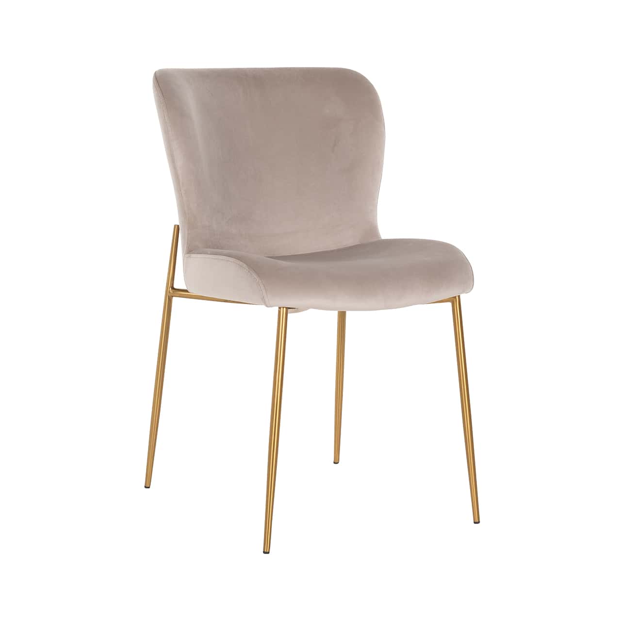 Chair Odessa khaki velvet / burshed gold fire retardant (FR-Quartz 903 Khaki)