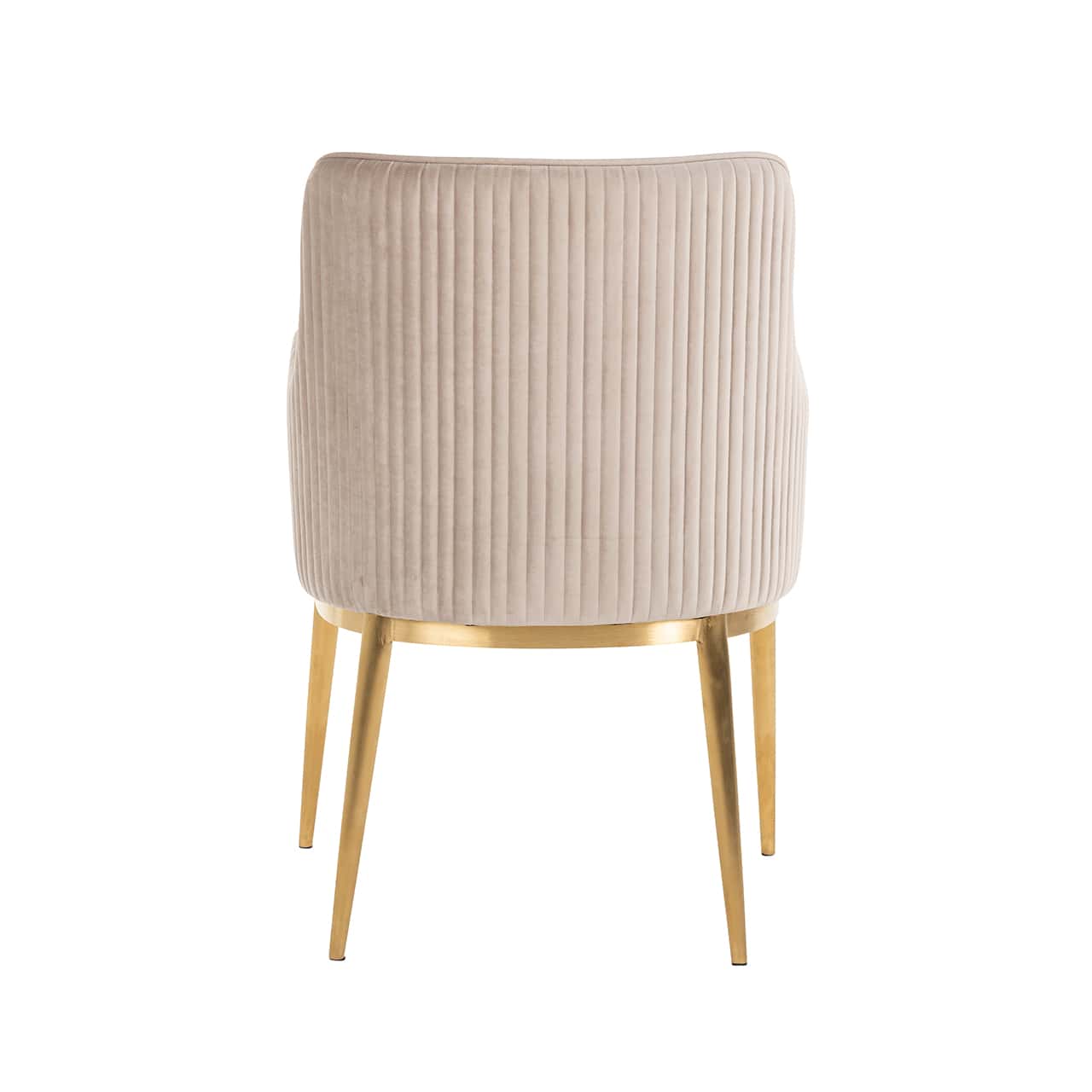 Chair Breeze  khaki velvet / brushed gold fire retardant (FR-Quartz 903 Khaki)