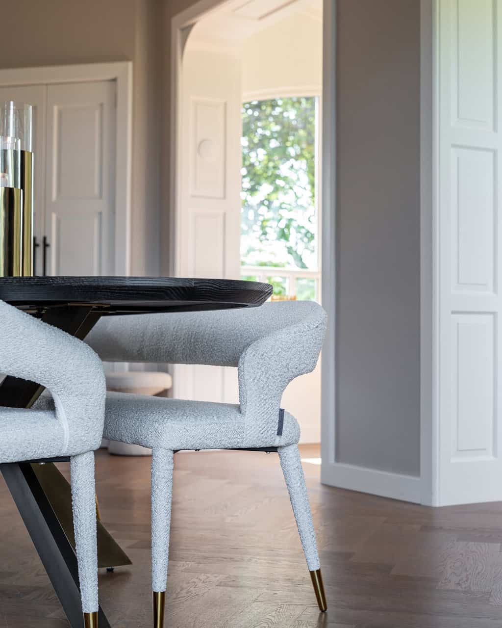 Dining table Blackbone brass oval 230 (Black rustic)