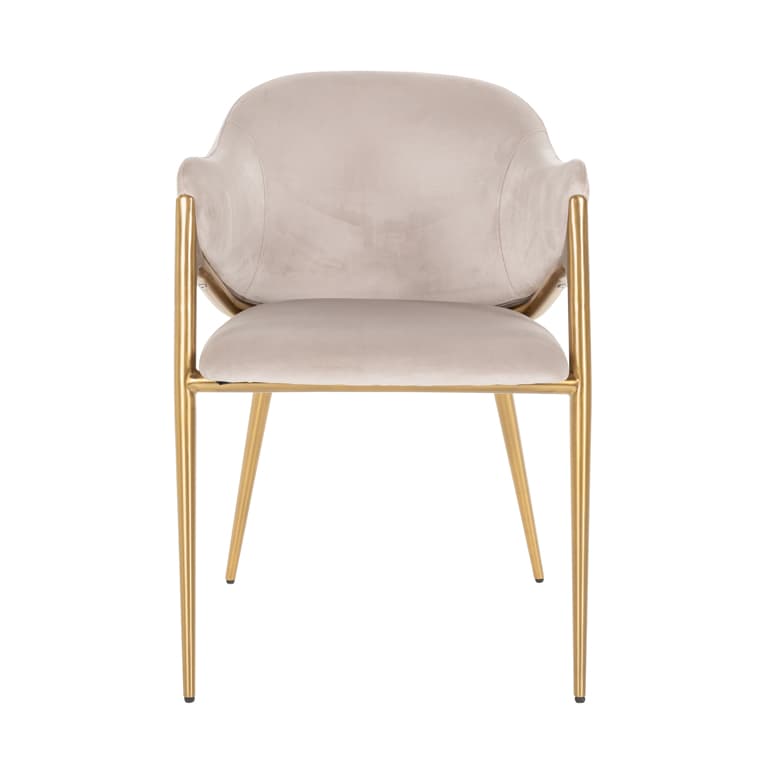 Chair Gwen khaki velvet fire retardant (FR-Quartz 903 Khaki)