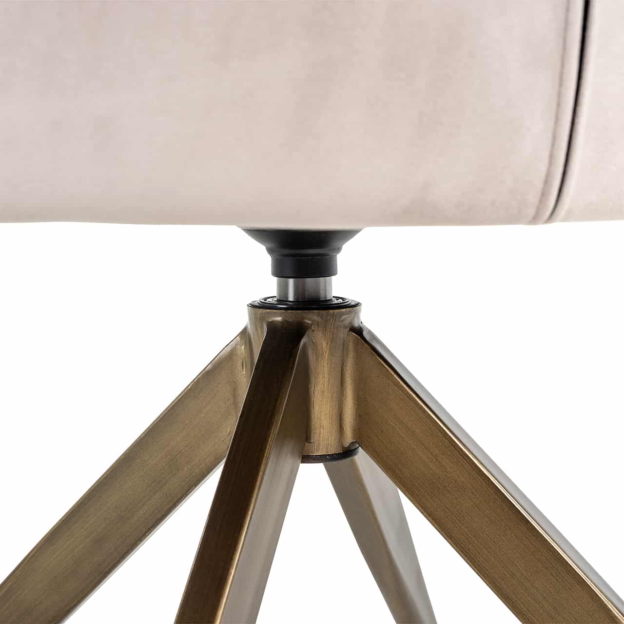 Swivel chair Aline khaki velvet fire retardant (FR-Quartz 903 Khaki)