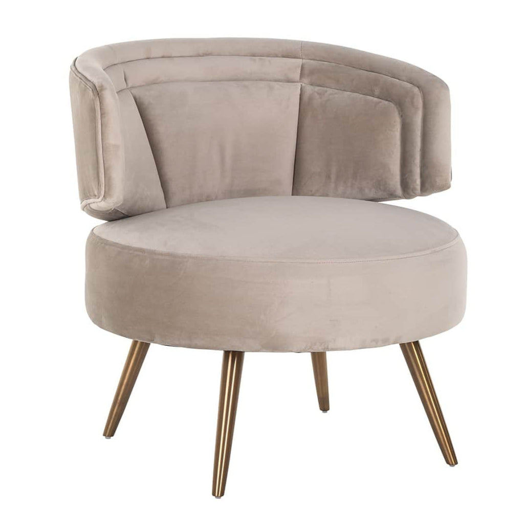 Easy chair Hazel khaki velvet fire retardant (FR-Quartz 903 Khaki)