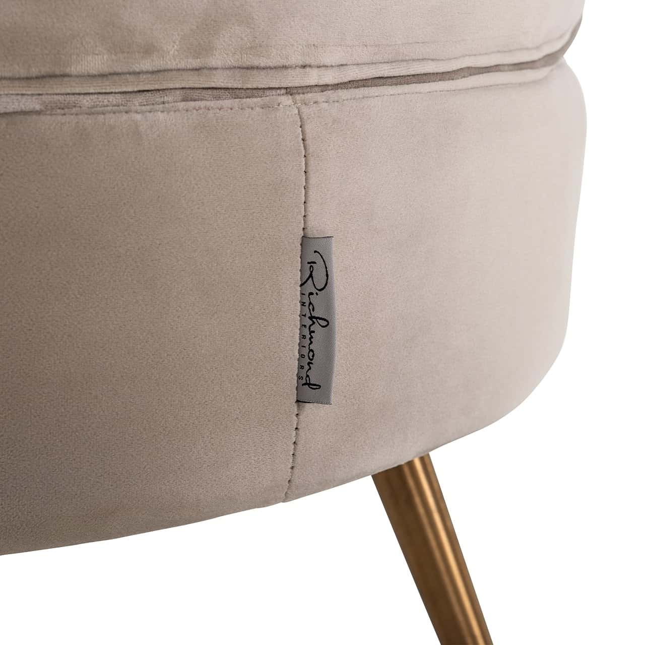 Easy chair Hazel khaki velvet fire retardant (FR-Quartz 903 Khaki)