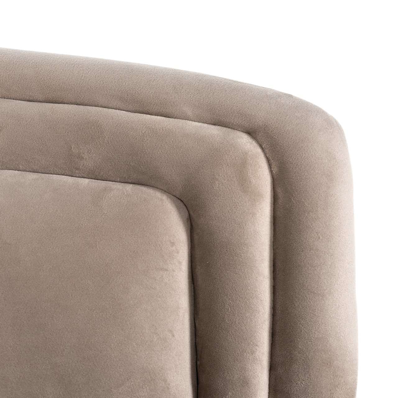 Easy chair Hazel khaki velvet fire retardant (FR-Quartz 903 Khaki)