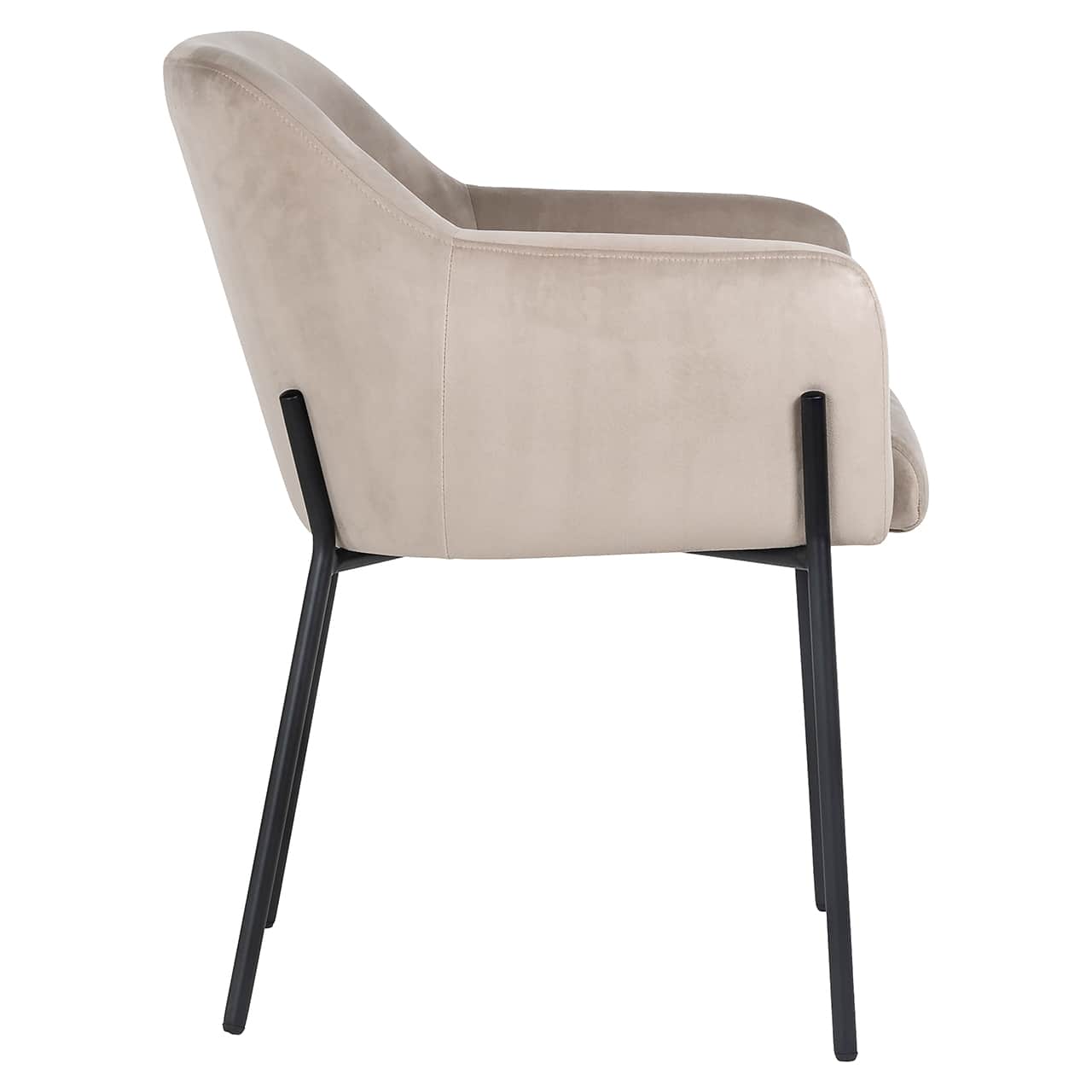 Chair Fay khaki velvet fire retardant (FR-Quartz 903 Khaki)