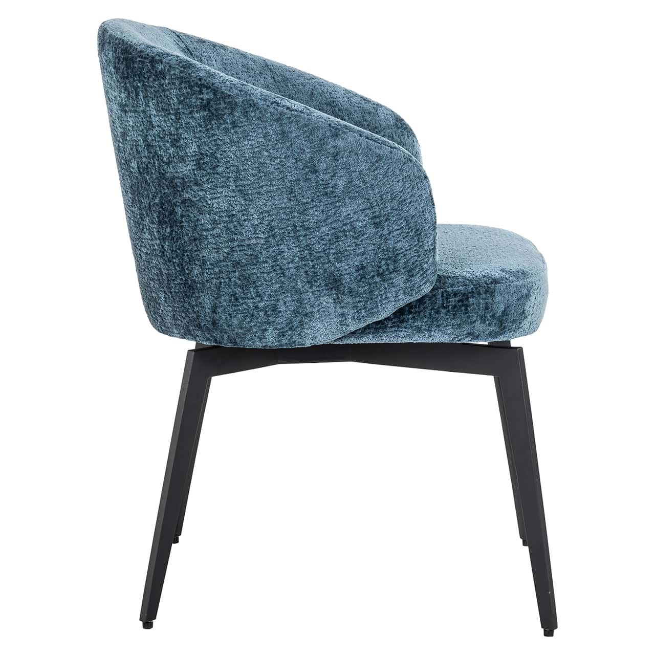 Chair Amphara blue chenille fire retardant