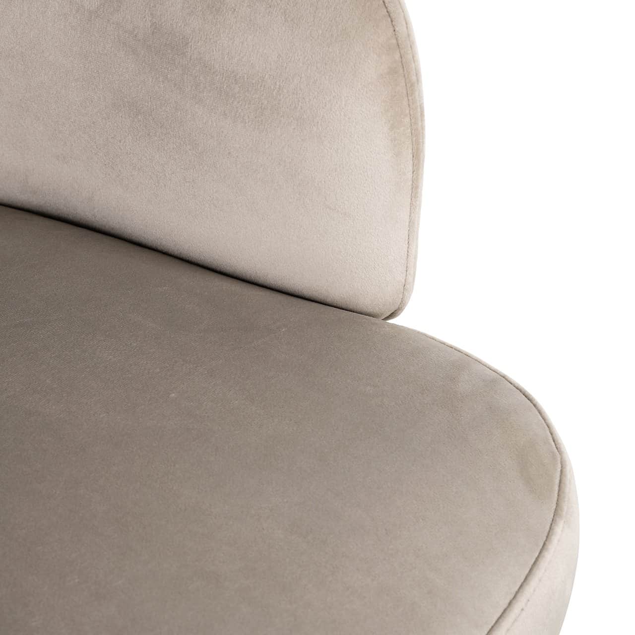 Chair Amphara khaki velvet fire retardant (FR-Quartz 903 Khaki)