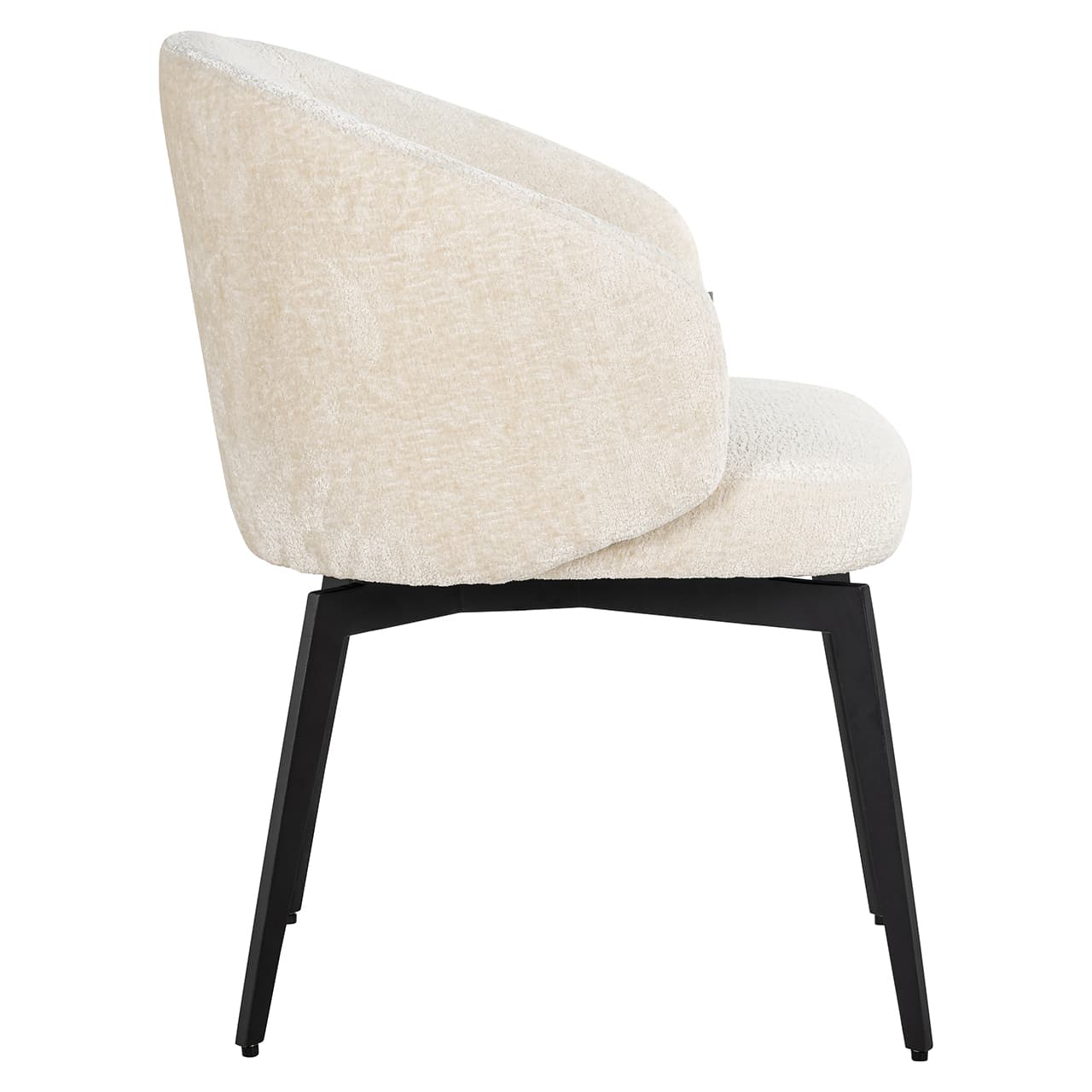 Chair Amphara white chenille fire retardant (FR-Bergen 900 white chenille)