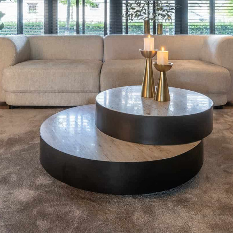 Coffee table Avalon round layered
