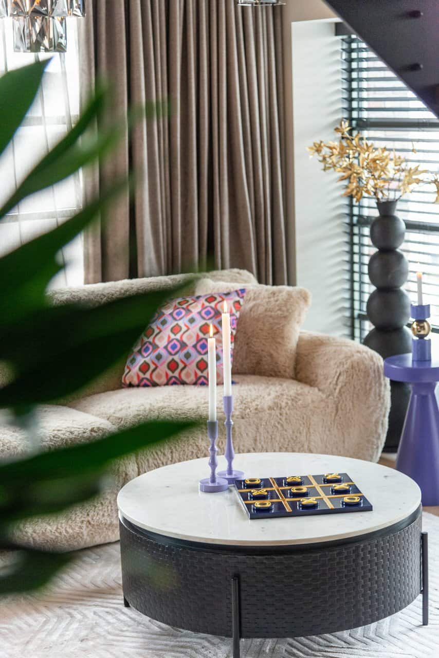 Side table Kimble purple big 30Ø