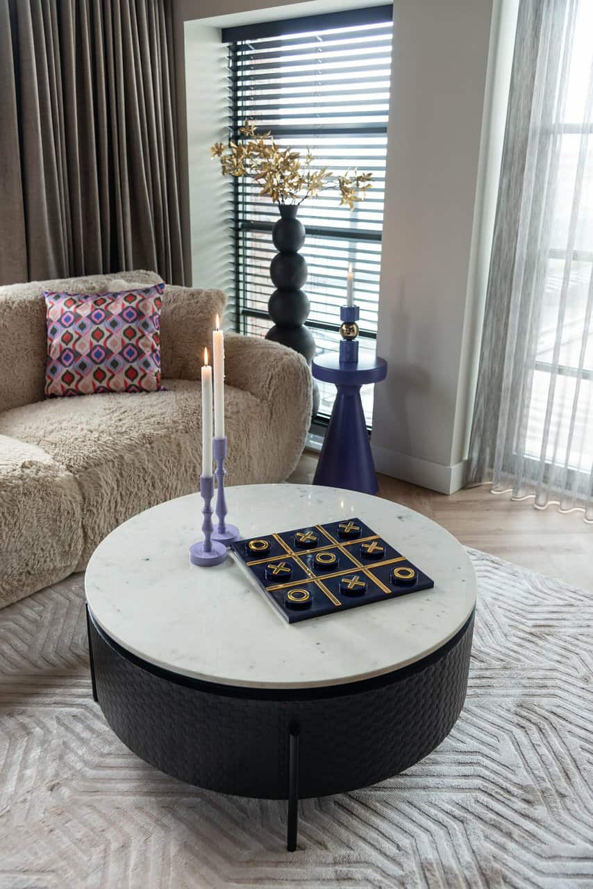 Side table Kimble purple big 30Ø