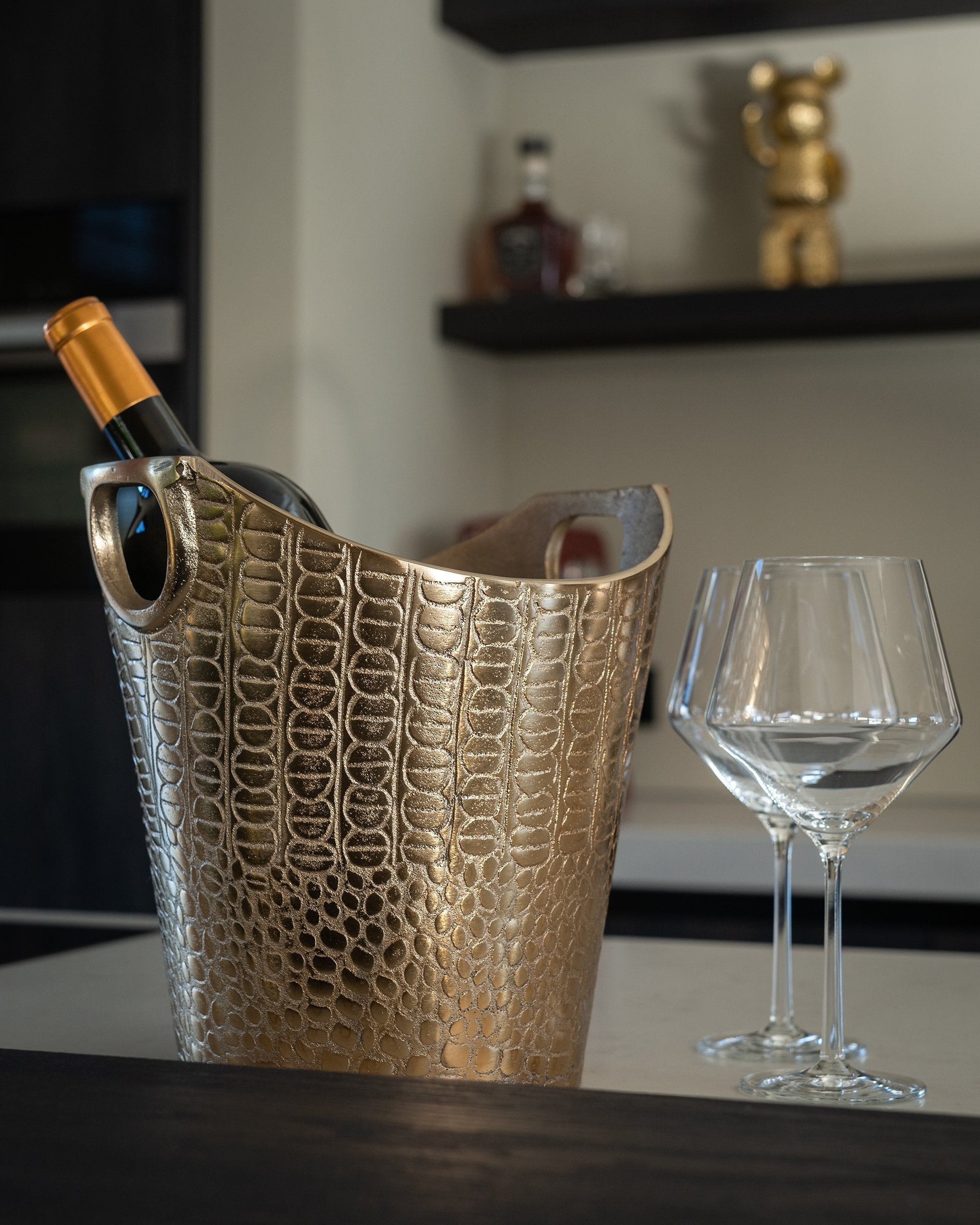 Deco object Bear gold (Gold)